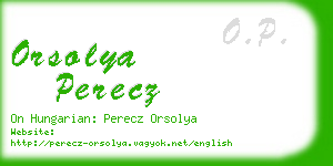 orsolya perecz business card